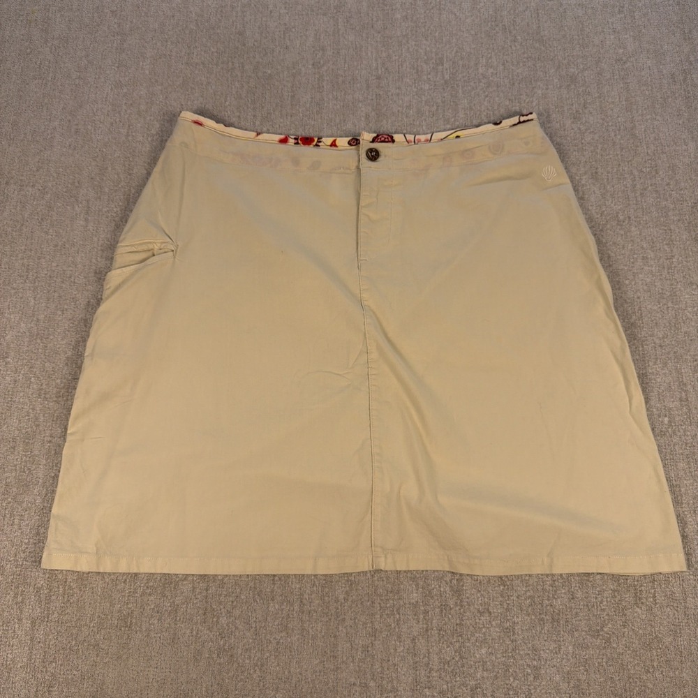 Vintage Y2K Patagonia Water Girl Organic Cotton Utility Skirt Khaki Womens 12
